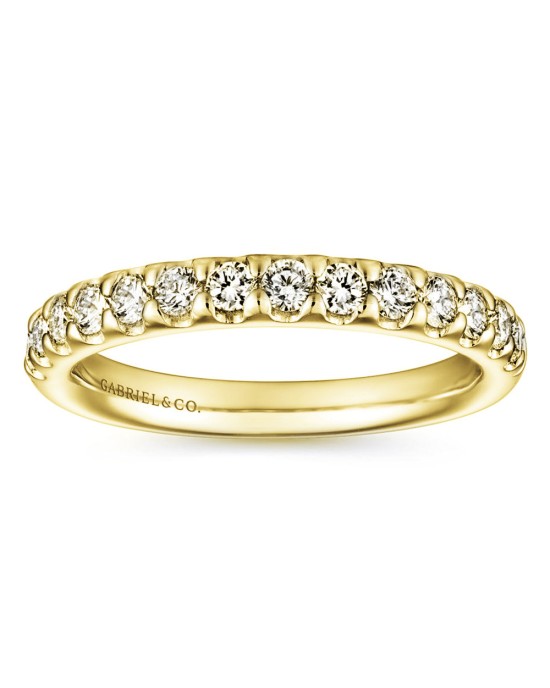 Gabriel & Co. Round Diamond Prong Set Band in 14k Rose Gold